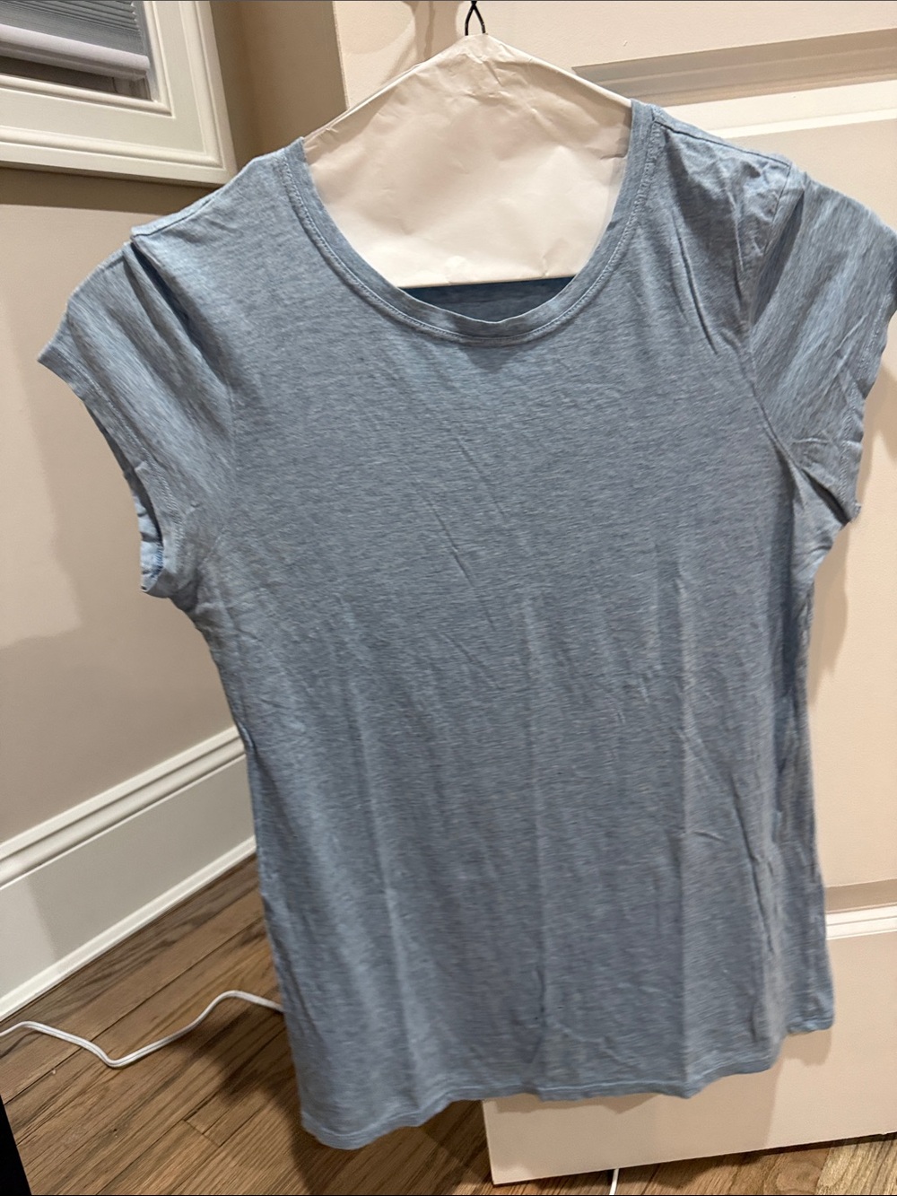 Vince Light Heather Blue Short Sleeve Crew Neck Tee